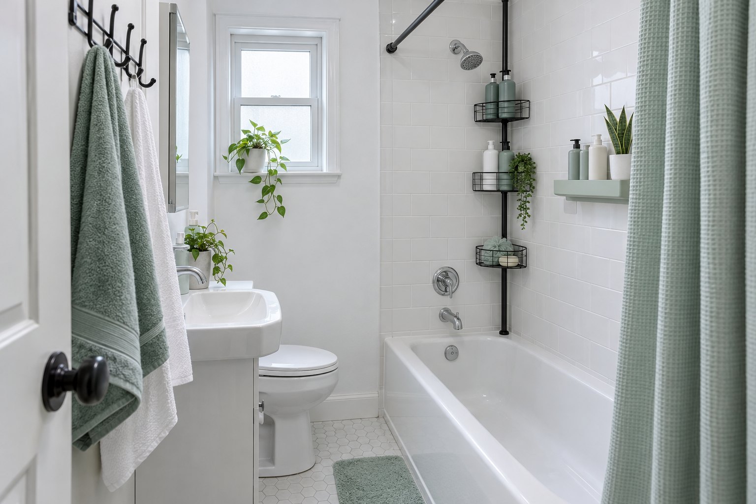 No-Drill Bathroom Storage for Renters: Hooks, Rods and Racks