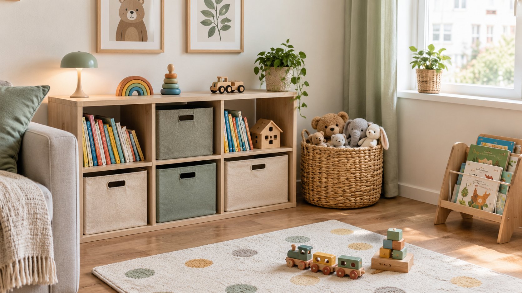 Toy Storage in a Small Apartment: A Reachable, Rotating System